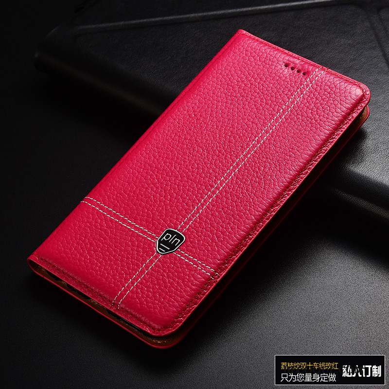 Mi Mix 2 Bleu Cuir Véritable Étui En Cuir Petit Téléphone Portable Coque De Téléphone