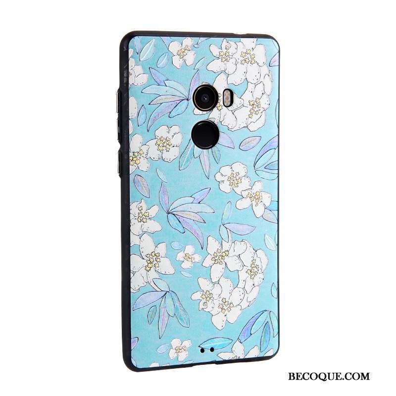 Mi Mix 2 Business Protection Étui En Cuir Coque De Téléphone Bleu Clair Dessin Animé