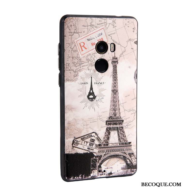 Mi Mix 2 Business Protection Étui En Cuir Coque De Téléphone Bleu Clair Dessin Animé