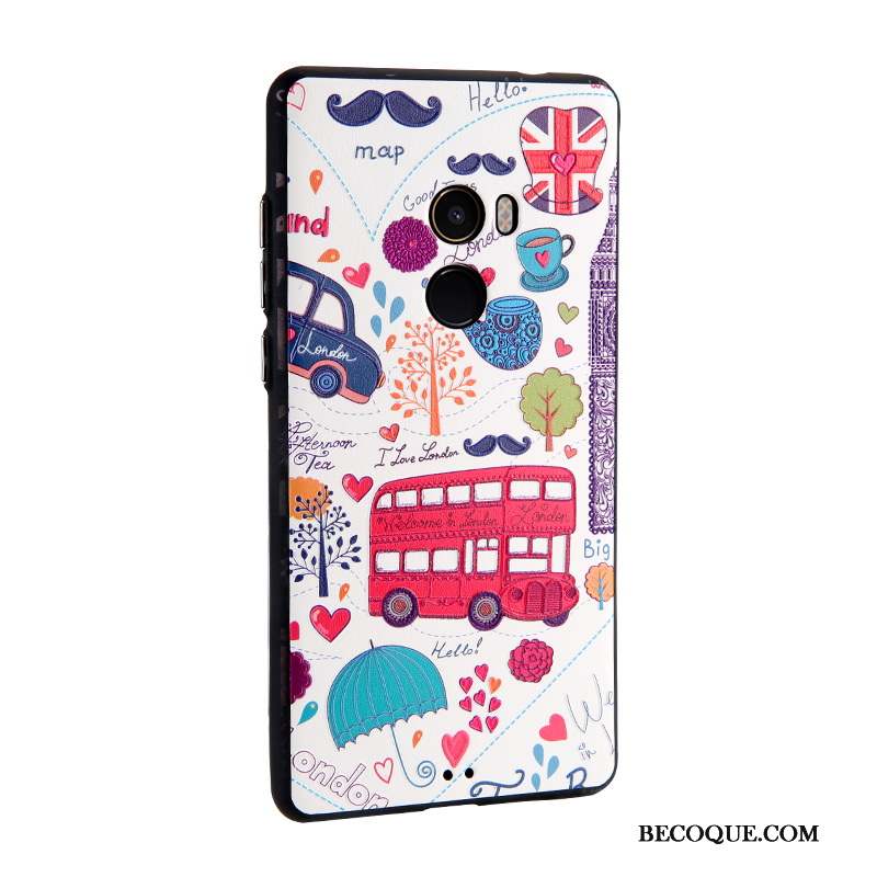 Mi Mix 2 Business Protection Étui En Cuir Coque De Téléphone Bleu Clair Dessin Animé