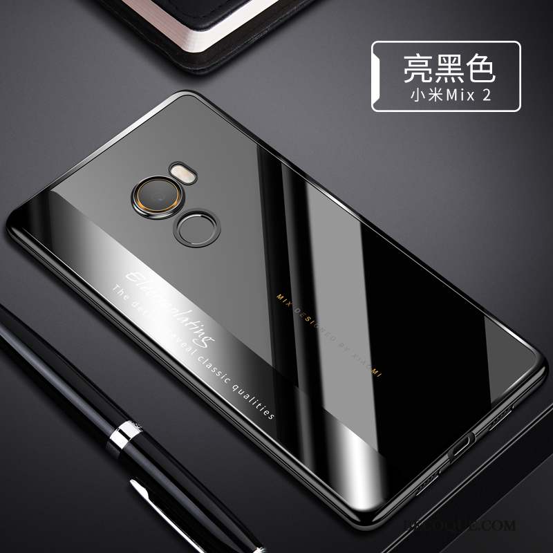 Mi Mix 2 Coque Argent Incassable Protection Fluide Doux Transparent Tout Compris