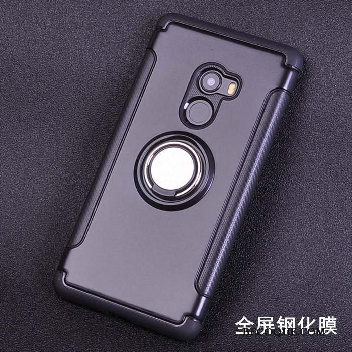 Mi Mix 2 Coque Bleu Support Étui Protection Difficile Silicone