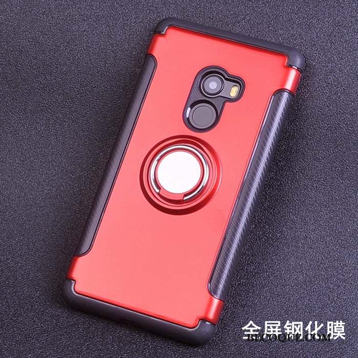 Mi Mix 2 Coque Bleu Support Étui Protection Difficile Silicone