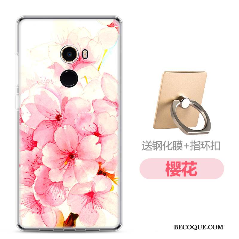 Mi Mix 2 Coque Charmant Incassable Téléphone Portable Bleu Clair Fluide Doux Dessin Animé