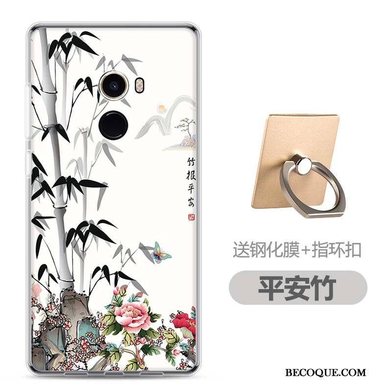 Mi Mix 2 Coque Charmant Incassable Téléphone Portable Bleu Clair Fluide Doux Dessin Animé