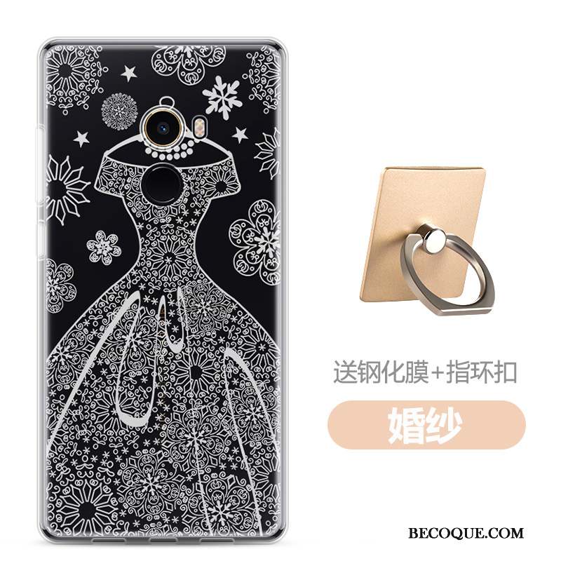 Mi Mix 2 Coque Charmant Incassable Téléphone Portable Bleu Clair Fluide Doux Dessin Animé