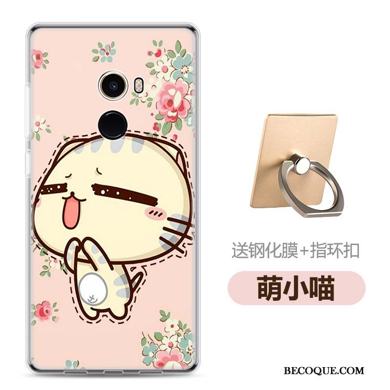 Mi Mix 2 Coque Charmant Incassable Téléphone Portable Bleu Clair Fluide Doux Dessin Animé