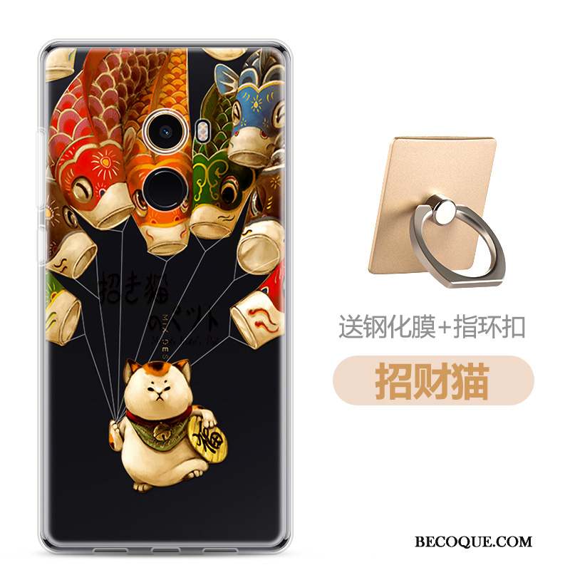 Mi Mix 2 Coque Charmant Incassable Téléphone Portable Bleu Clair Fluide Doux Dessin Animé