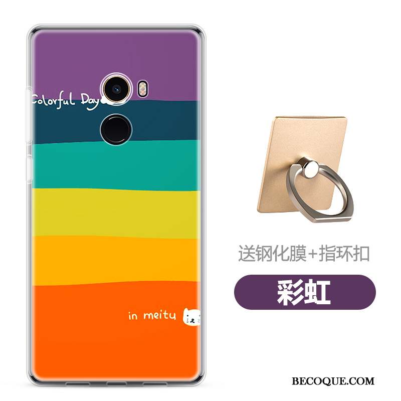 Mi Mix 2 Coque Charmant Incassable Téléphone Portable Bleu Clair Fluide Doux Dessin Animé