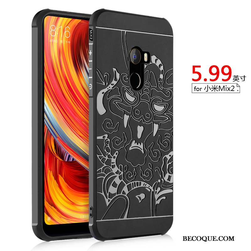 Mi Mix 2 Coque De Téléphone En Silicone Tout Compris Petit Protection Étui