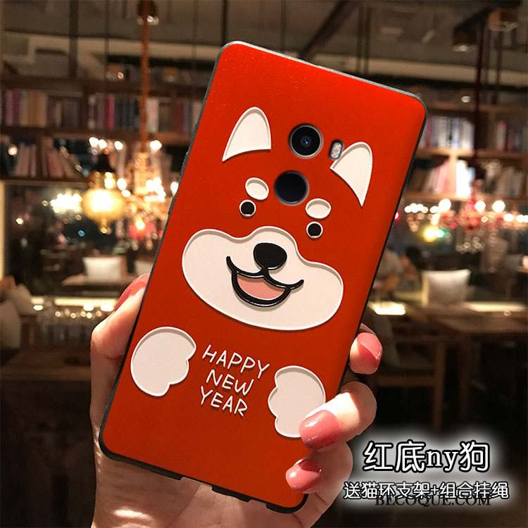 Mi Mix 2 Coque De Téléphone Incassable Petit Rouge Nouveau Super Mignon