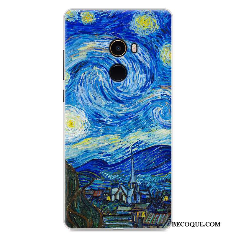 Mi Mix 2 Coque De Téléphone Peinture Étui Protection Incassable Fluide Doux