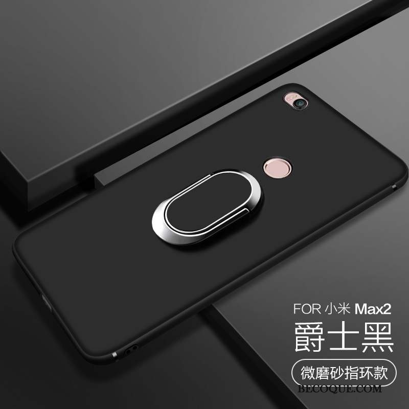 Mi Mix 2 Coque Fluide Doux Rouge Étui Petit Noir Incassable