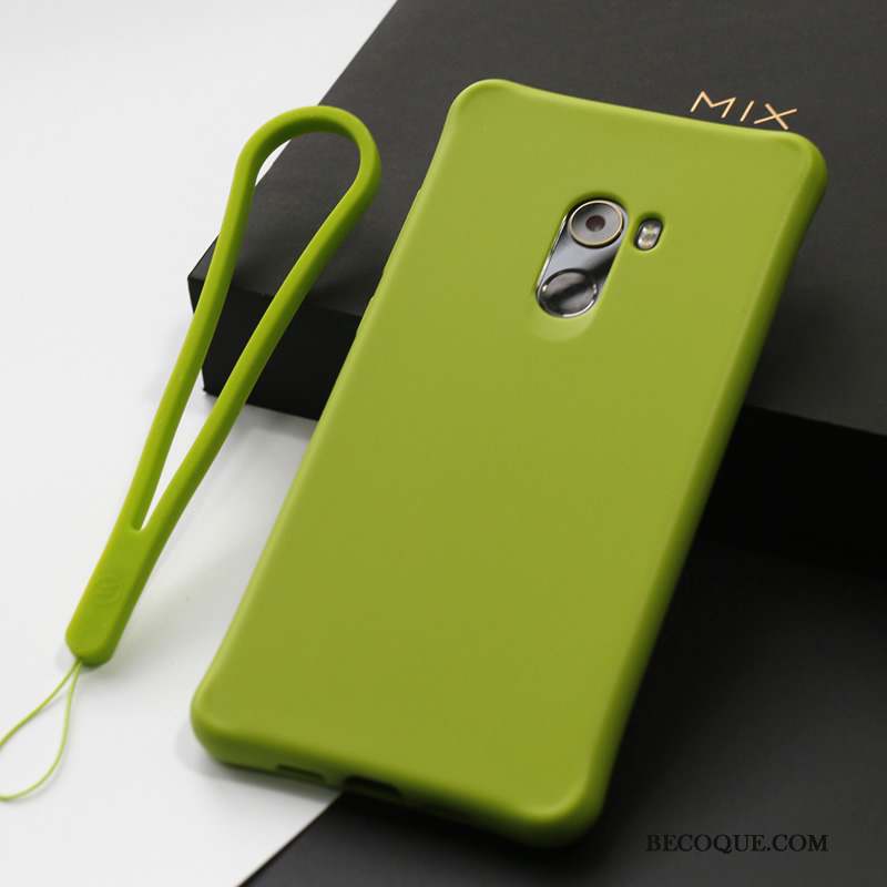 Mi Mix 2 Coque Incassable Petit Téléphone Portable Vert Silicone Support