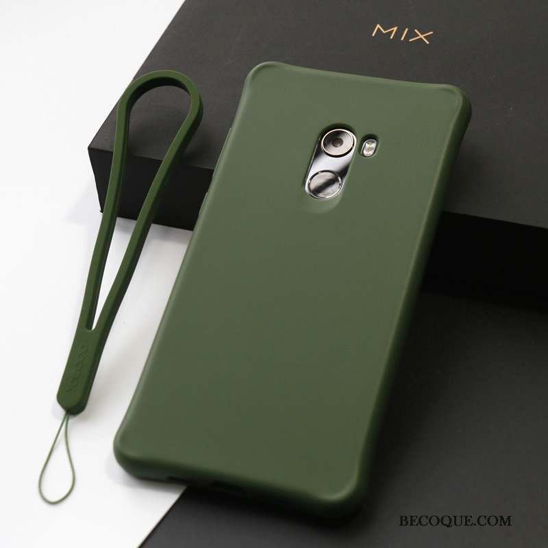 Mi Mix 2 Coque Incassable Petit Téléphone Portable Vert Silicone Support