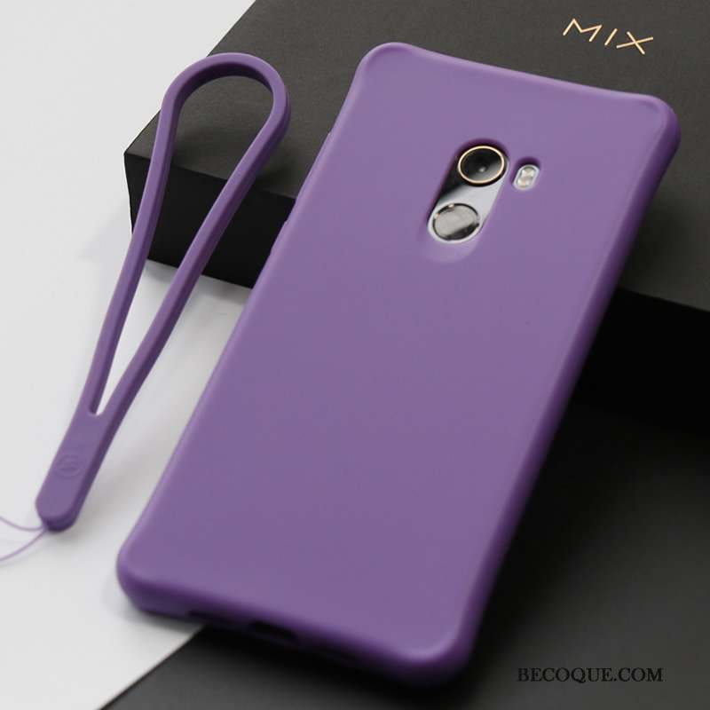 Mi Mix 2 Coque Incassable Petit Téléphone Portable Vert Silicone Support