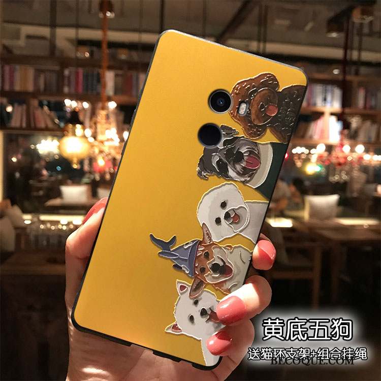 Mi Mix 2 Coque Jaune Petit Incassable Tout Compris Charmant Créatif