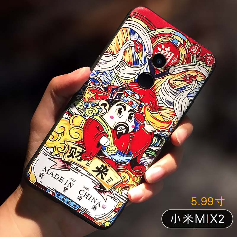 Mi Mix 2 Coque Nouveau Personnalité Petit Silicone Richesse Chat