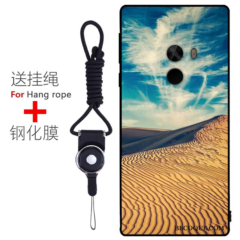 Mi Mix 2 Coque Personnalisé Incassable Jaune Étui Modèle Délavé En Daim