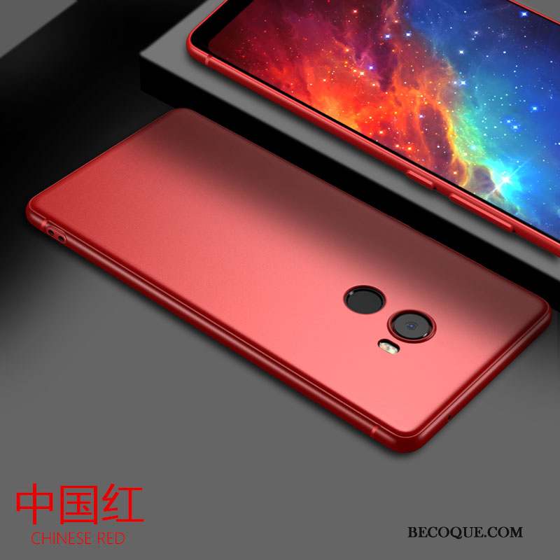 Mi Mix 2 Coque Protection Silicone Incassable Petit Fluide Doux Délavé En Daim