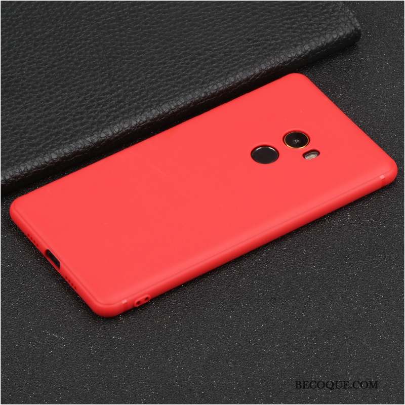 Mi Mix 2 Coque Silicone Incassable Rouge Protection Petit Tout Compris