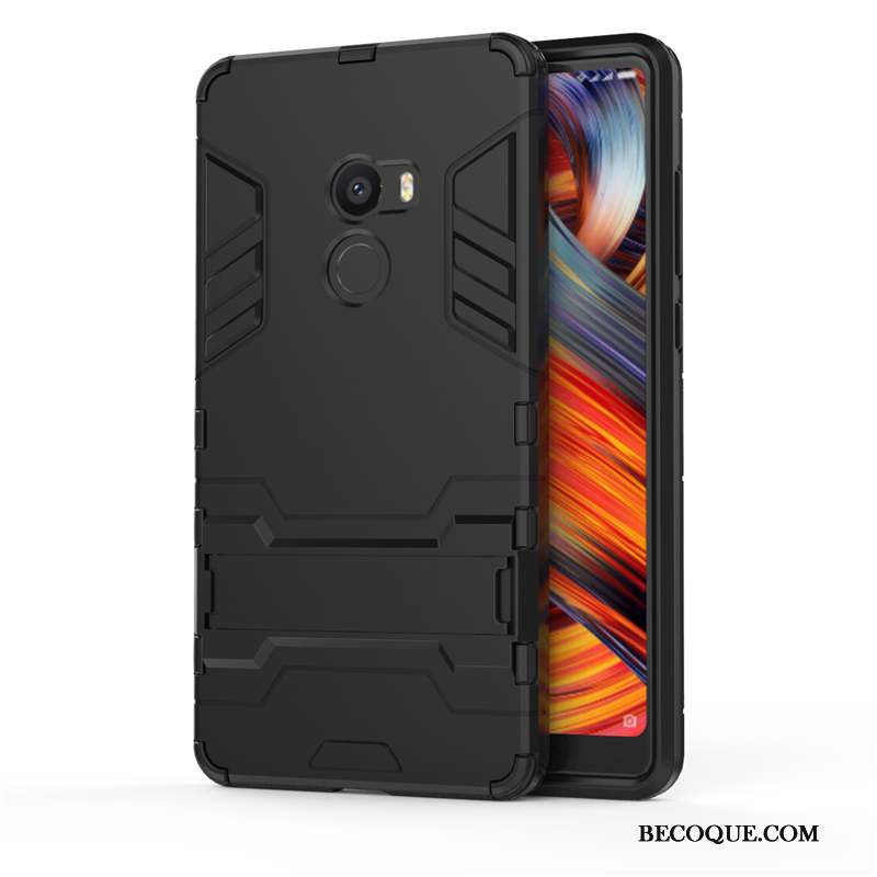 Mi Mix 2 Coque Support Créatif Silicone Tout Compris Incassable Petit