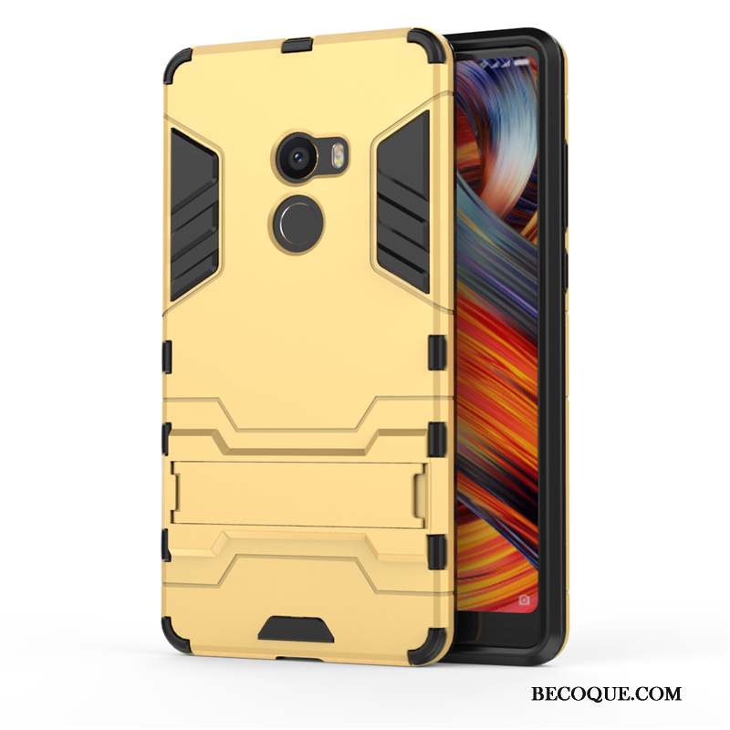 Mi Mix 2 Coque Support Créatif Silicone Tout Compris Incassable Petit