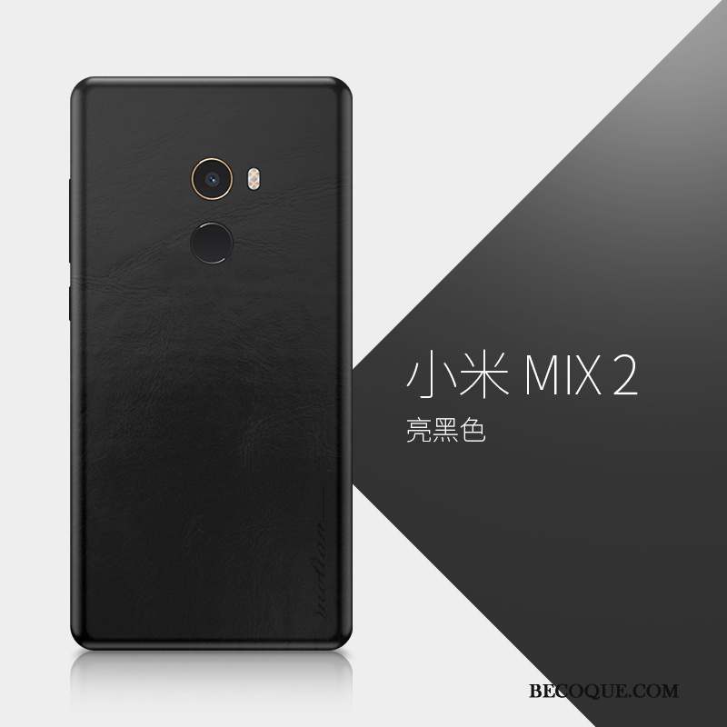 Mi Mix 2 Coque Étui En Cuir Rouge Tout Compris Créatif Personnalité Très Mince