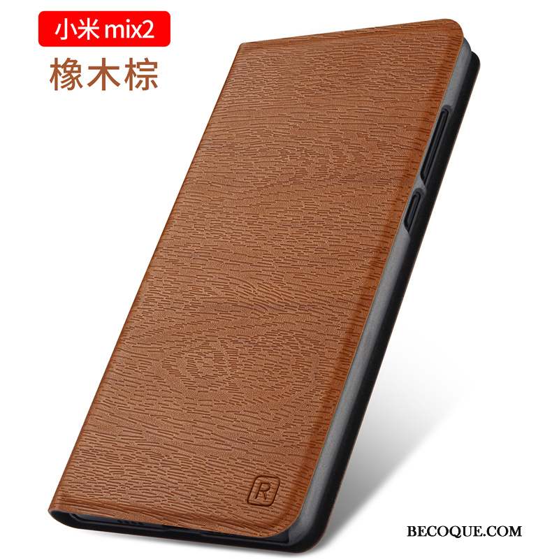 Mi Mix 2 Coque Étui Protection Petit Or Étui En Cuir Tout Compris