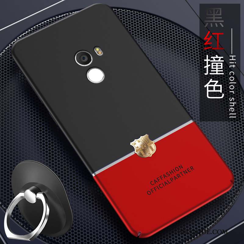 Mi Mix 2 Délavé En Daim Étui Rouge Coque De Téléphone Petit Difficile