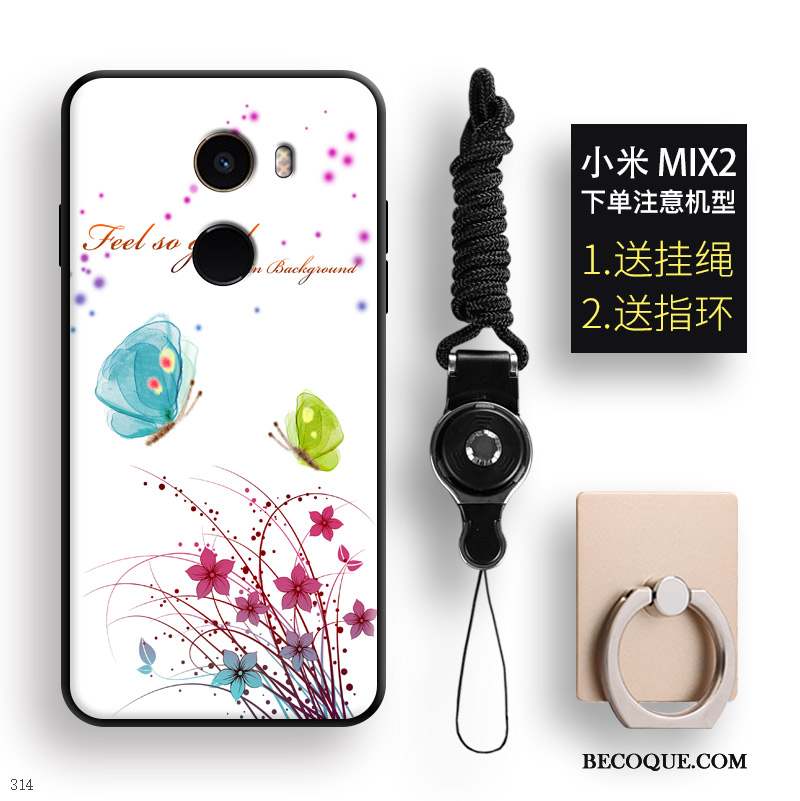 Mi Mix 2 Incassable Multicolore Coque De Téléphone Papillon Petit Loup