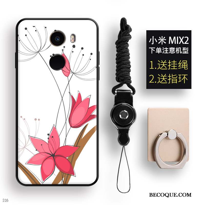 Mi Mix 2 Incassable Multicolore Coque De Téléphone Papillon Petit Loup