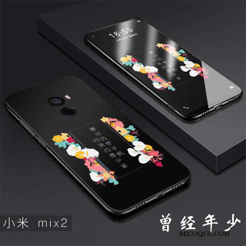 Mi Mix 2 Petit Fluide Doux Coque De Téléphone Tout Compris Personnalité Délavé En Daim