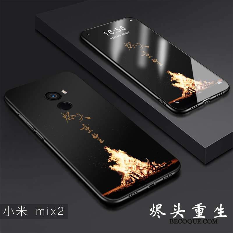 Mi Mix 2 Petit Fluide Doux Coque De Téléphone Tout Compris Personnalité Délavé En Daim