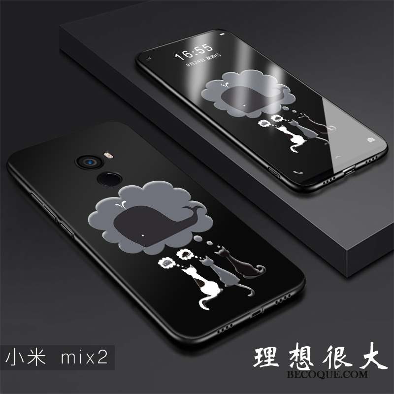 Mi Mix 2 Petit Fluide Doux Coque De Téléphone Tout Compris Personnalité Délavé En Daim