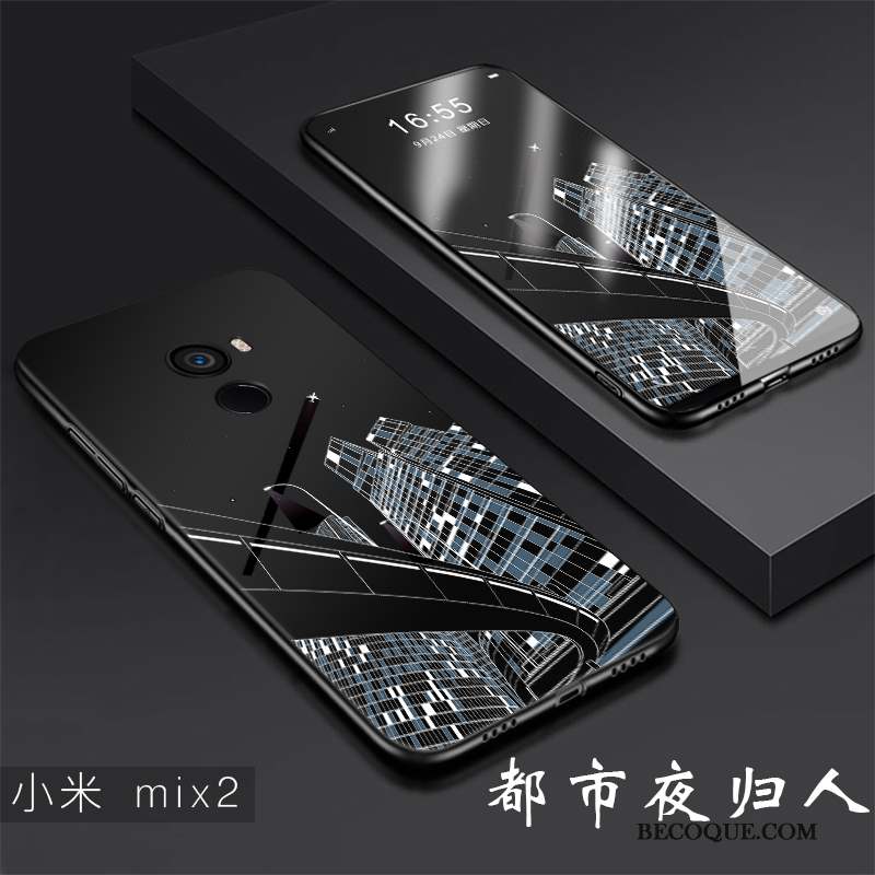 Mi Mix 2 Petit Fluide Doux Coque De Téléphone Tout Compris Personnalité Délavé En Daim