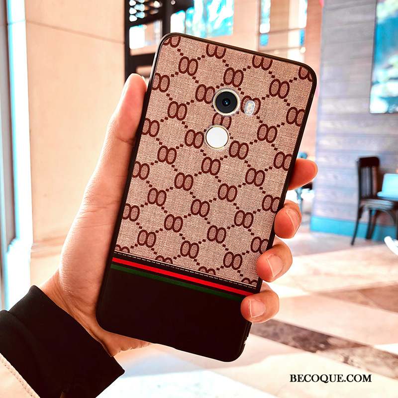 Mi Mix 2 Petit Silicone Marque De Tendance Étui Blanc Coque De Téléphone