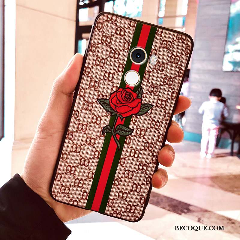 Mi Mix 2 Petit Silicone Marque De Tendance Étui Blanc Coque De Téléphone