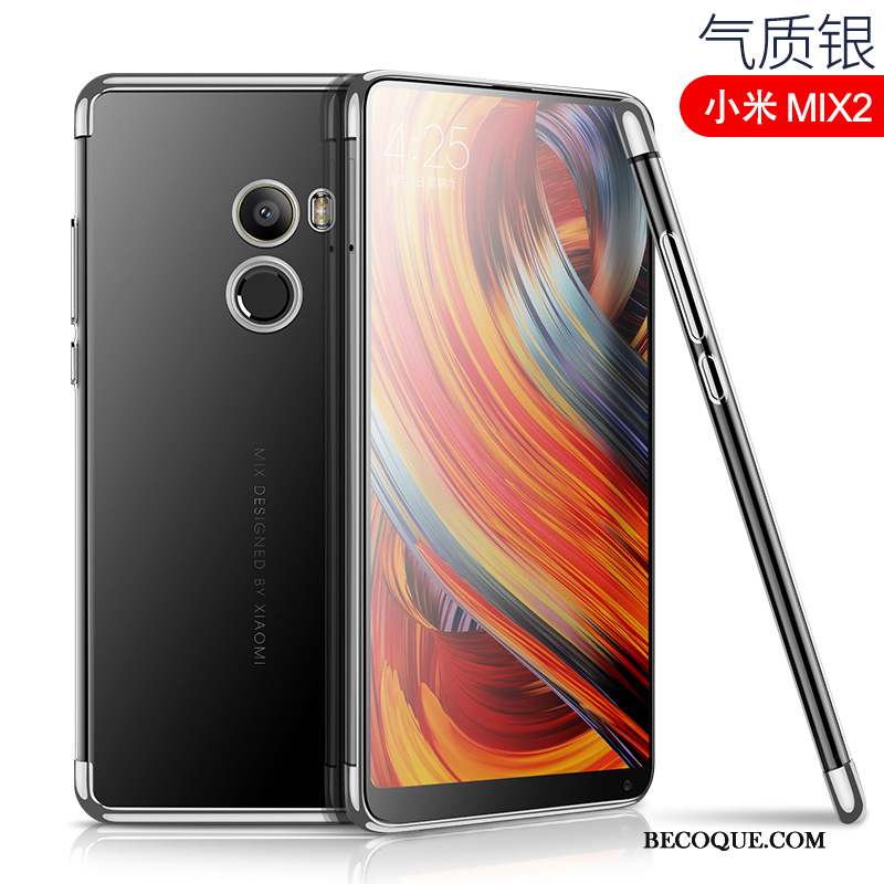 Mi Mix 2 Placage Personnalité Coque De Téléphone Incassable Transparent Tendance