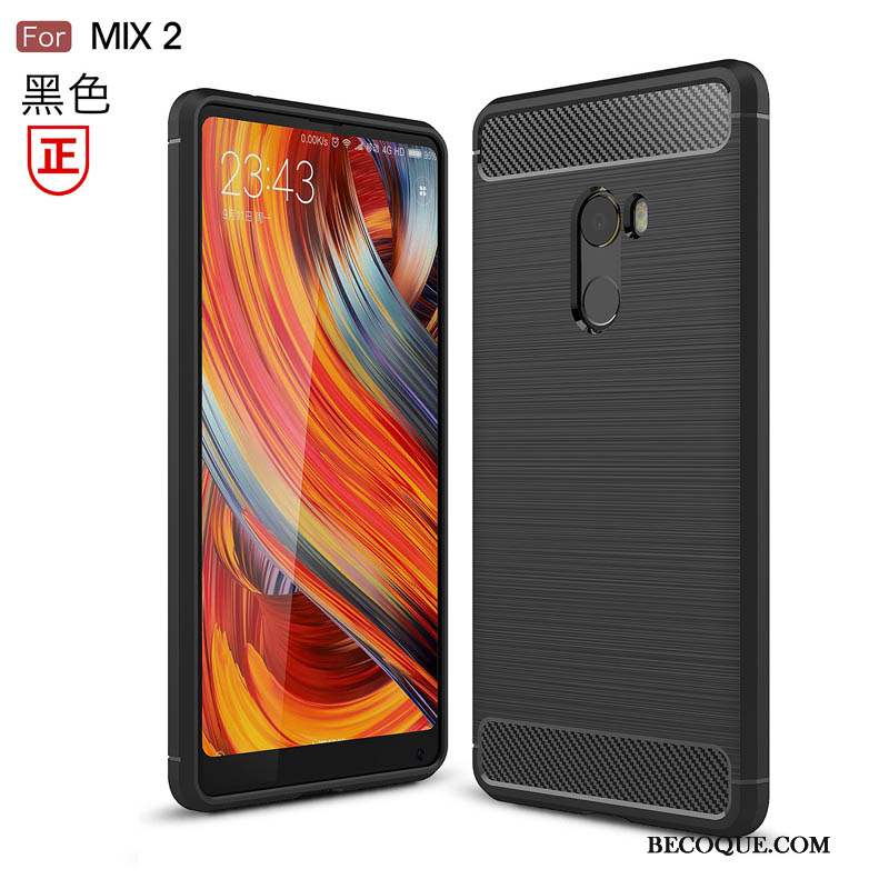 Mi Mix 2 Protection Incassable Silicone Tout Compris Coque De Téléphone Fluide Doux