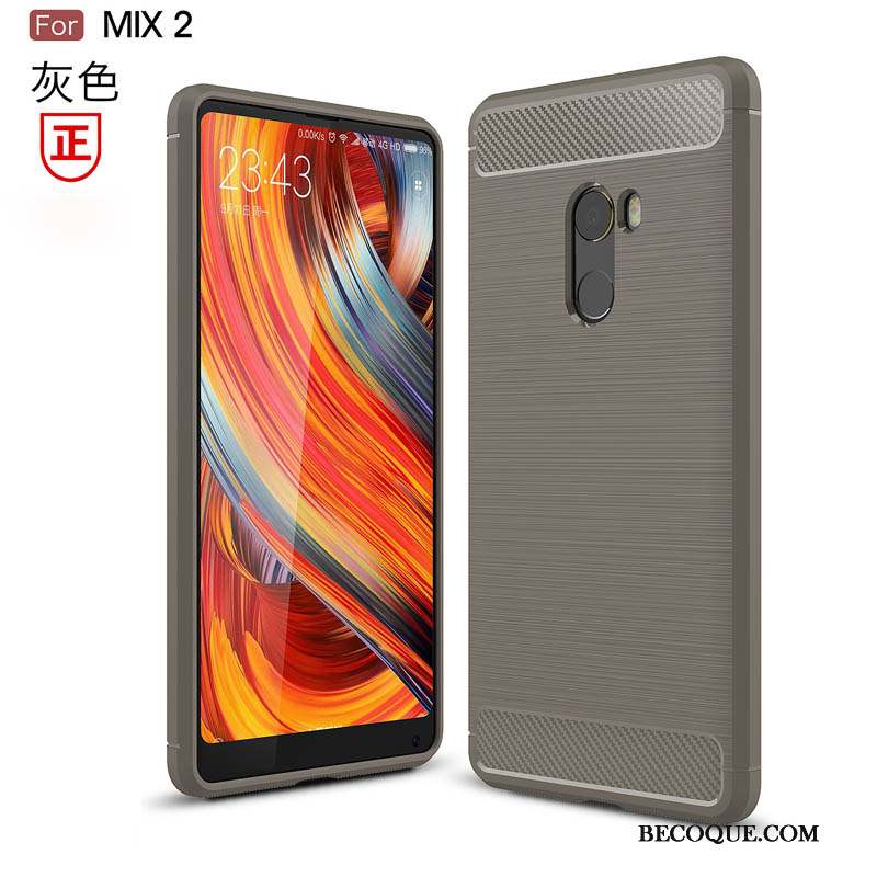 Mi Mix 2 Protection Incassable Silicone Tout Compris Coque De Téléphone Fluide Doux