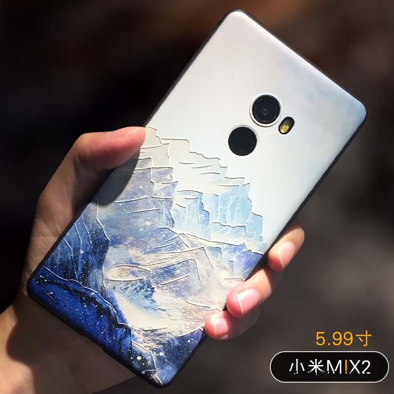 Mi Mix 2 Protection Tout Compris Gris Fluide Doux Silicone Coque De Téléphone