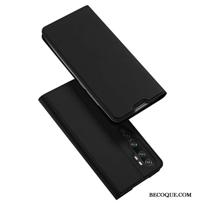 Mi Note 10 Business Étui Clamshell Noir Coque De Téléphone Petit