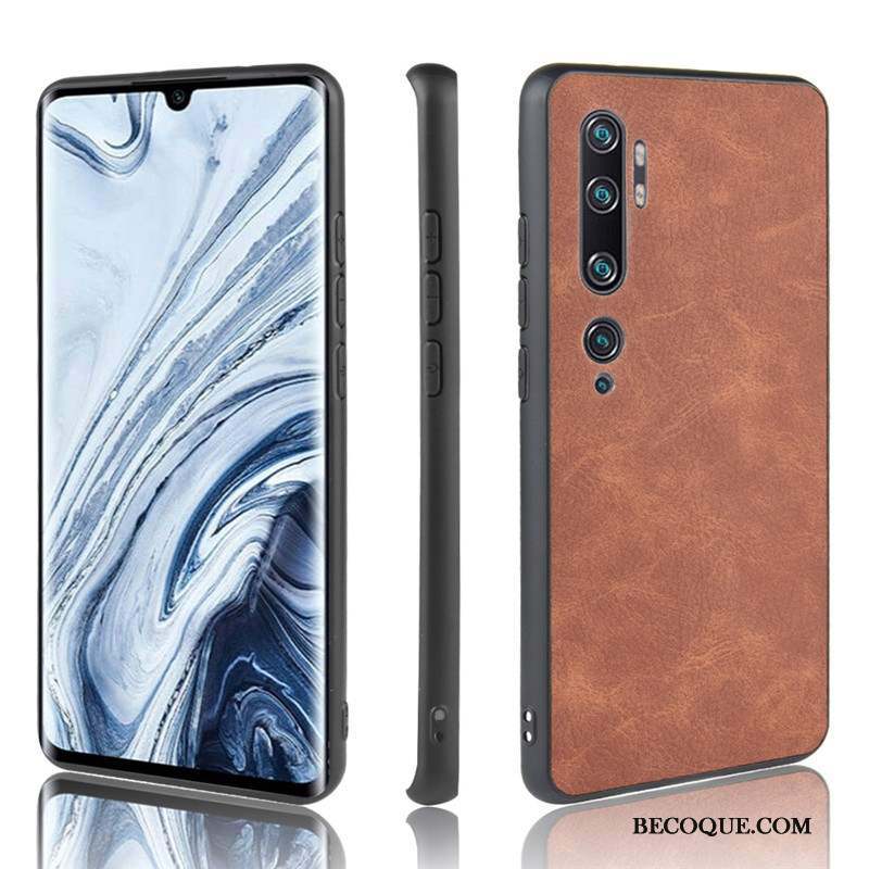 Mi Note 10 Coque Incassable Fluide Doux Petit Gris Protection Étui