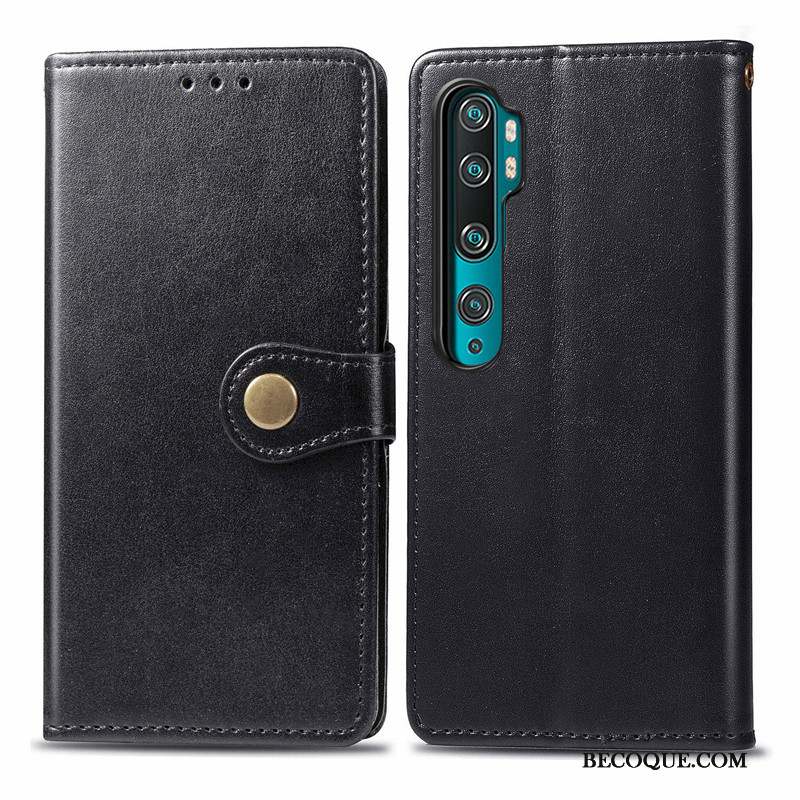 Mi Note 10 Coque Jeunesse Housse Simple Petit Étui Couleur Unie