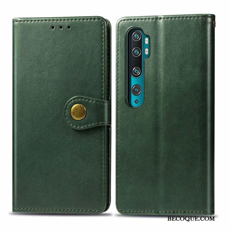 Mi Note 10 Coque Jeunesse Housse Simple Petit Étui Couleur Unie