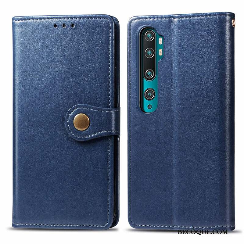 Mi Note 10 Coque Jeunesse Housse Simple Petit Étui Couleur Unie