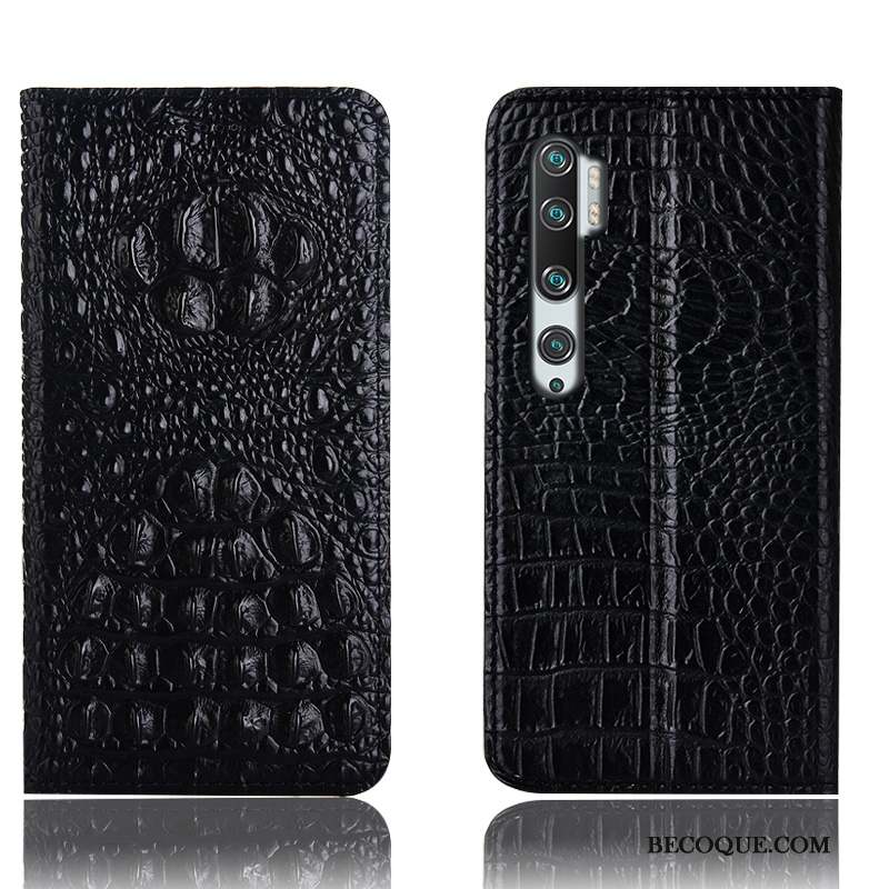 Mi Note 10 Coque Modèle Fleurie Incassable Tout Compris Étui Crocodile Protection