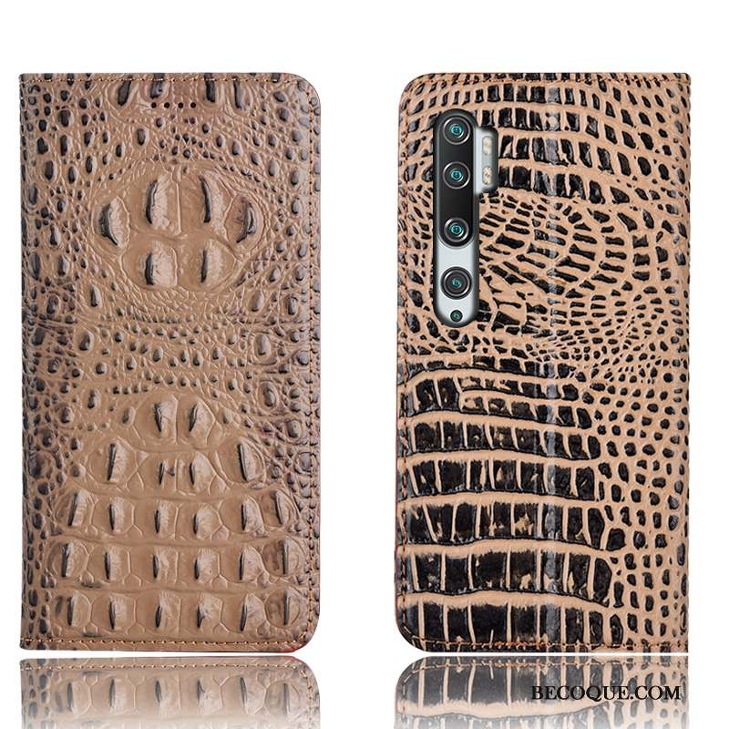 Mi Note 10 Coque Modèle Fleurie Incassable Tout Compris Étui Crocodile Protection