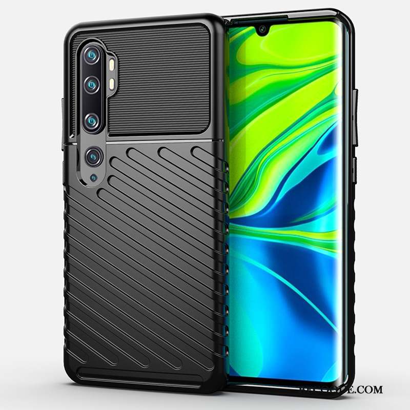 Mi Note 10 Coque Petit Créatif Étui Trois Défenses Délavé En Daim Fluide Doux